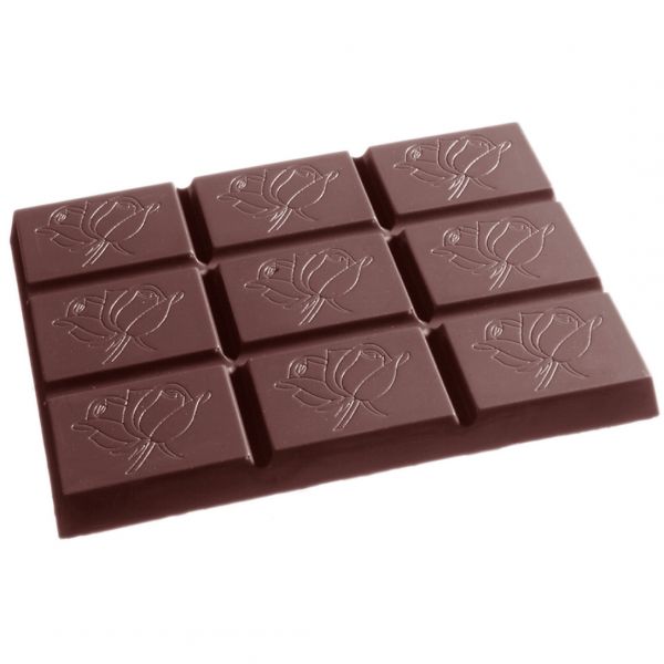 1368 CW Форма для шоколаду "Плитка з трояндою" 173x119x15 мм, 1 шт. х 327  г