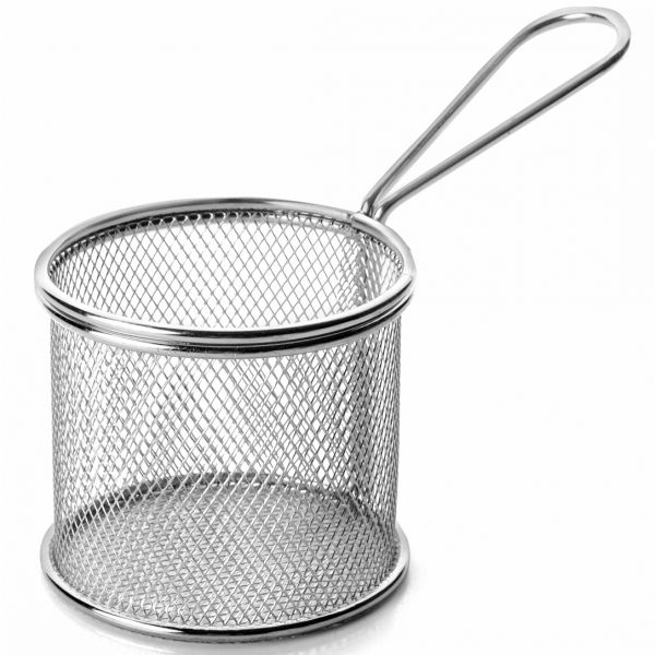 61009 Корзинка для подачі, нерж. сталь d 9х7 см