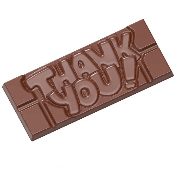 12004 CW Форма для шоколаду "thank you" 118x50x8 мм, 1х4/40  г.