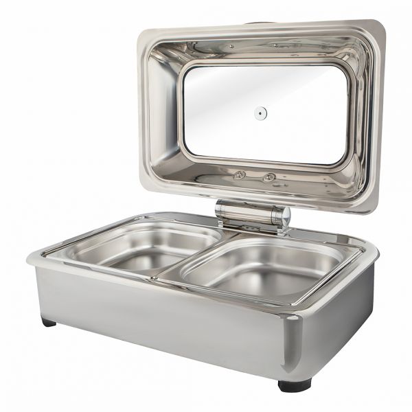 190110 Чафіндіш прямокутний з гідравлічною кришкою 590х435х310 (с. р.), GN 1/1  h 65