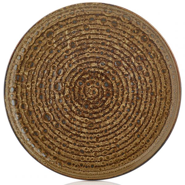 CW-YL-ZT-21-DZ ВП Тарілка кругла 21 см, декор Yellow, серія "Cowry"