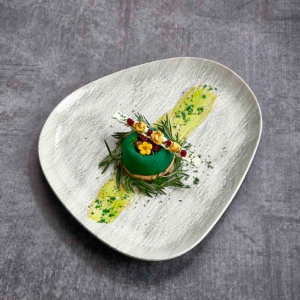 IS-MB-26-DZ Тарілка 26х22,5 см, колір Ombra, серія "Island"