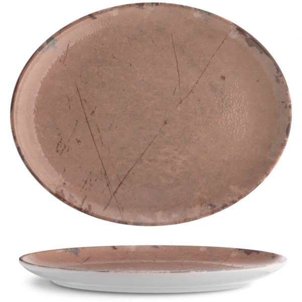 ISC3020-K0009 Блюдо овальне 20*16 см серія "Isabelle" декор "Stone Ginger"