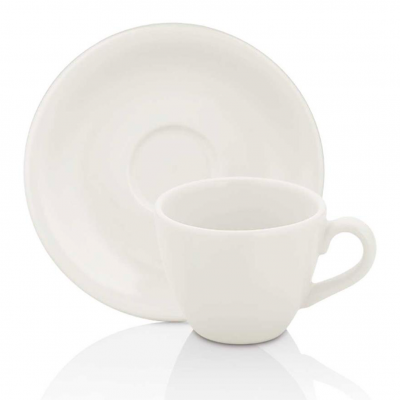 ZT-01-KFT Чашка с блюдцем 75 мл,  колір білий, серія "Harmony"