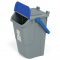 11/35GRB-BLB Контейнер для сміття  370х370 h520 мм, 35 л (сірий) з синьою кришкою та ручкою