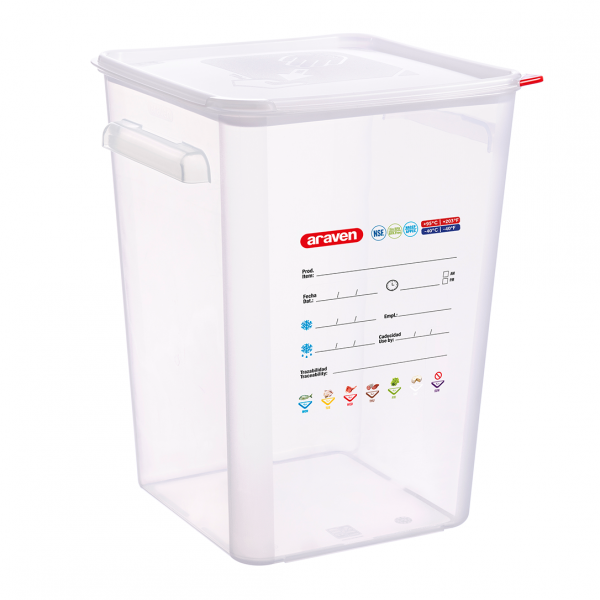 11857  Контейнер квадратний для зберігання з кришкою 290x290xh400 мм з поліпропілену, 22 л