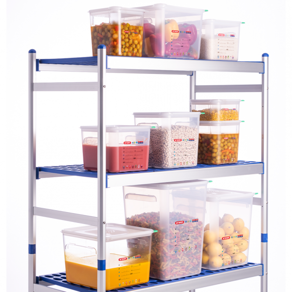 11853 Контейнер квадратний для зберігання з кришкою 235x235xh190  мм з поліпропілену, 6 л