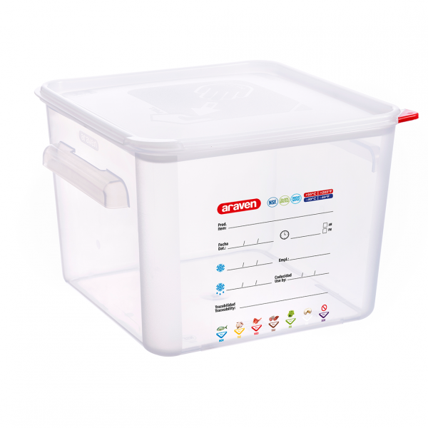 11855 Контейнер квадратний для зберігання з кришкою 290x290xh210  мм з поліпропілену, 12 л