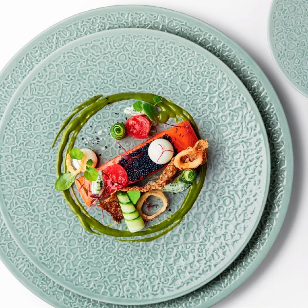 770493 Тарілка кругла 16,5 см колір Arctisblue light серія "Nori Vollrelief"