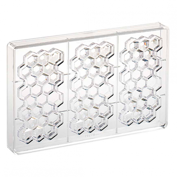 MA2015 Форма для шоколаду "шестикутник" 140x68,5 мм, h 13,5 мм (3 шт) - 100 г