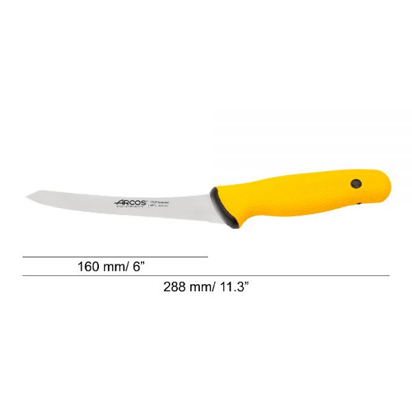 201600 Ніж обробний жорсткий 160 мм зі скошеним лезом серія "DUO PRO"