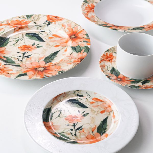 OPT2126-TM0004 Тарілка кругла 26 см серія "Optimo" декор "Clematis"