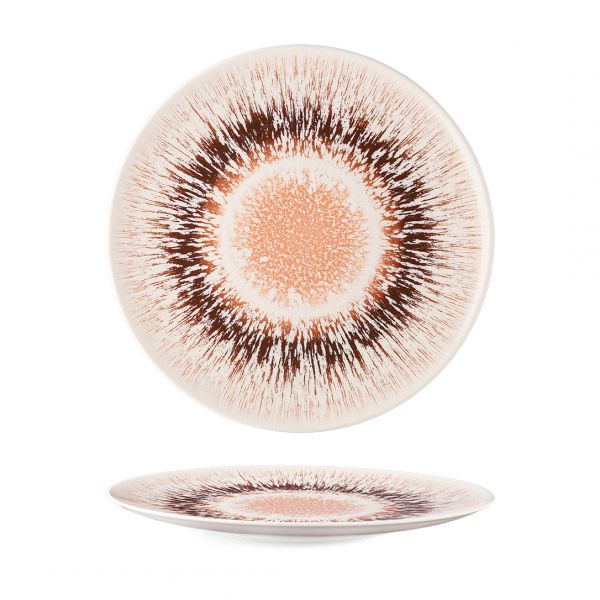 ISC2130-T0056 Тарілка кругла 30 см серія "Isabelle" декор "Spheres Red"