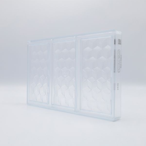 2448 CW Форма для шоколадної плитки "куби" 148x74x8,5 мм, 1х3 - 80  г.