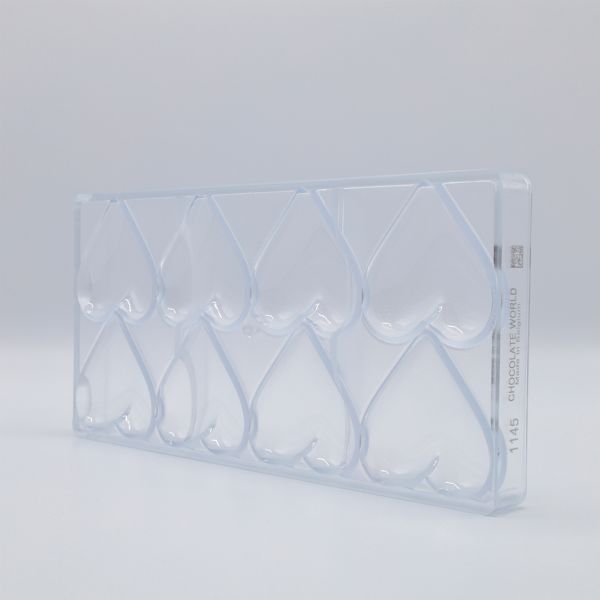 1145 CW Форма для шоколаду "Серце" 65x57x h14 мм, 2х4 шт.,35 г