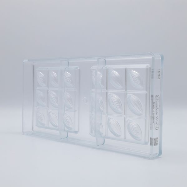 1642 CW Форма для шоколаду "Какао боби" 100x100x15 мм