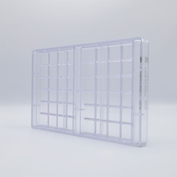 2104 CW Форма для шоколаду "Плитка з краплею" 160x110x11мм, 2 шт. - 210 г