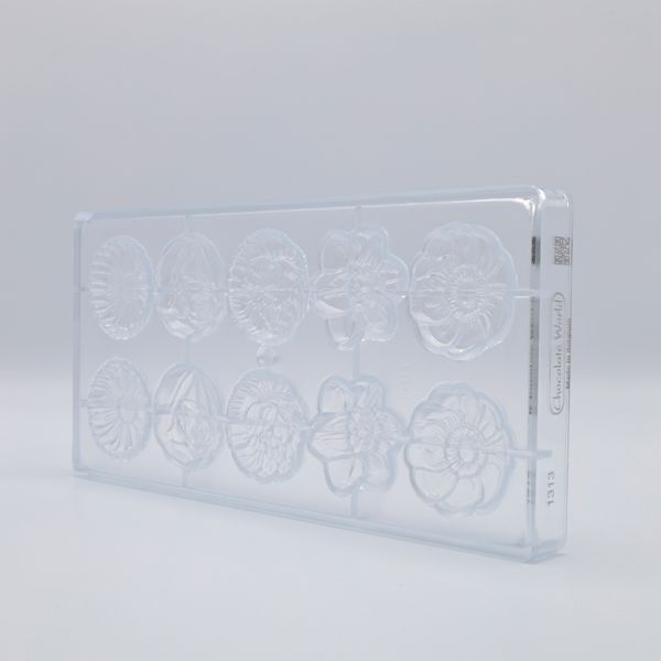 1313 CW Форма для шоколаду "Квіти" 45x7 мм, 10 шт. x 10 г