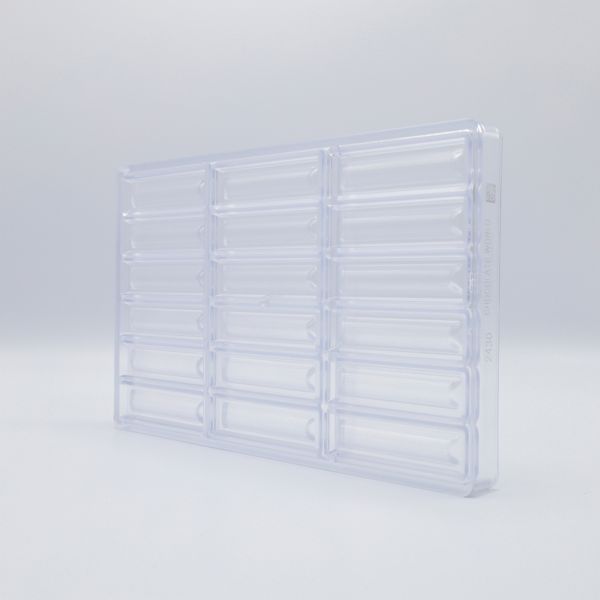 2430 CW Форма для шоколаду "Поліно відкрите" 82,50x22,50x6,50 мм, 18 шт.