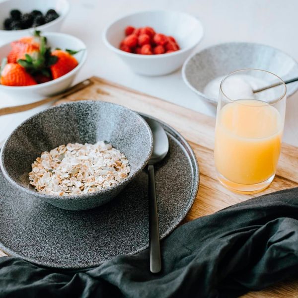 G4Y2126 Тарілка кругла 26 см ,колір темно-сірий,серія " Granit" (матове глазування)