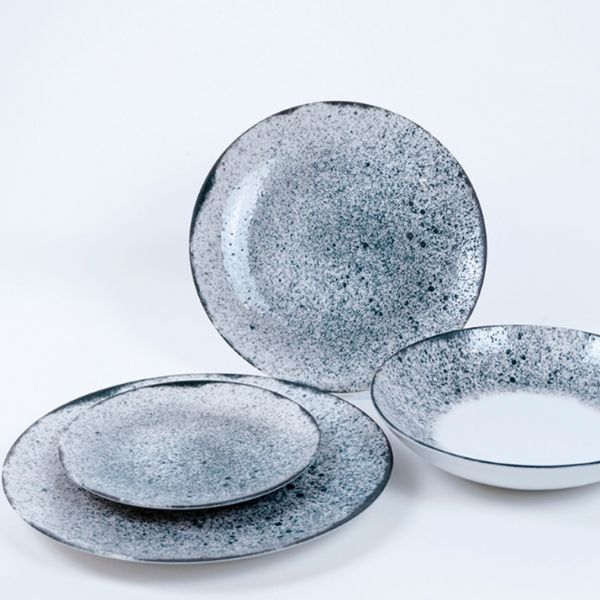 ISC2121-K0024 Тарілка кругла 21 см серія "Isabelle Rustic" декор "Paris Blue"