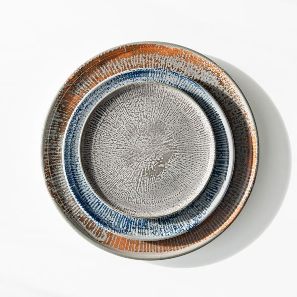 OPT2124-T0015 Тарілка кругла 24 см серія "Optimo" декор "Shell Grey"