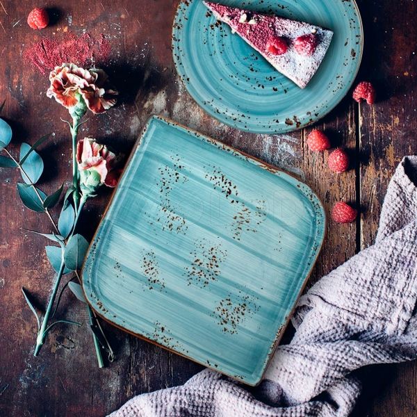 HA-IN-AR-30KR Тарілка квадратна 22х22 см (діагональ 30 см), колір блакитний (Infinity), серія "Harmo