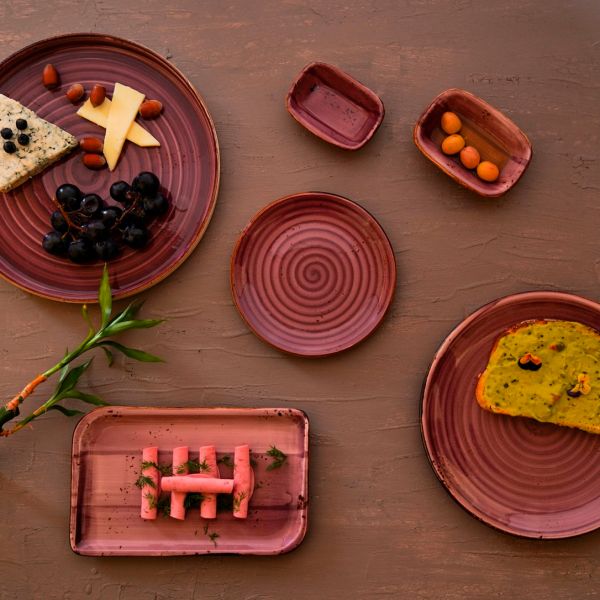 HA-RS-HL-19-RD Тарілка кругла з бортом 90° 19 см, колір Rose, серія "Harmony"