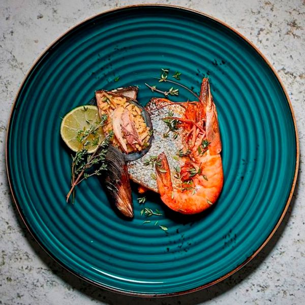 HA-TP-HL-23-RD Тарілка кругла з бортом 90° 23 см, колір Tropical, серія "Harmony"