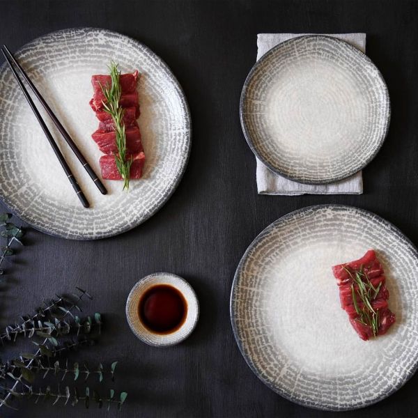 TN-LN-ZT-25-DZ Тарілка кругла 25 см, декор Luna, серія "Tinta"