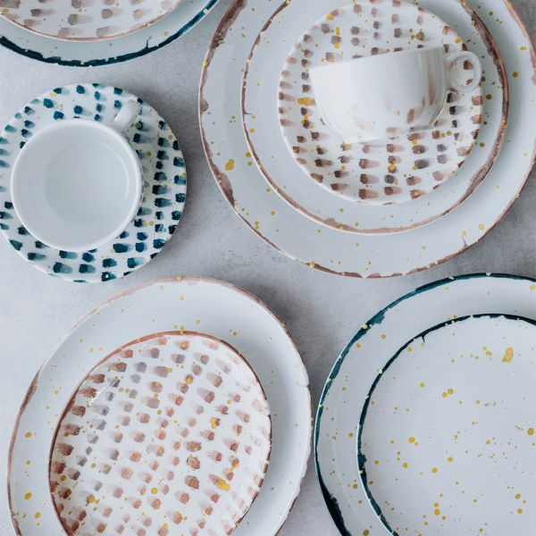 ISC3032-K0016 Блюдо овальне 32х26 см серія "Isabelle" декор "Brown Brush"