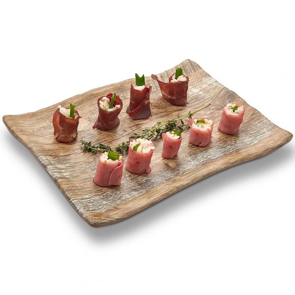 30019.SI Блюдо для подачі меламінове під дерево 18,5x13,1 см