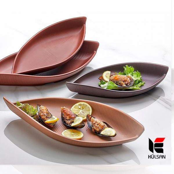 32028.BL Блюдо чорне 28,6*12,7 см