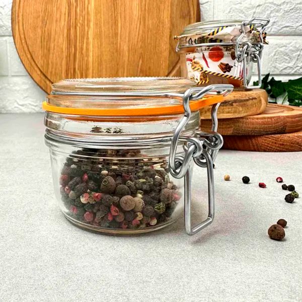 22501 Банка скляна з бугельною застібкою 125 мл