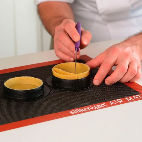 KIT TARTE RING ROUND D80 MM Форма силіконова d 67  h 15 mm + 6  кілець  (d 80 mm, h 20 mm) - 1*6 фор