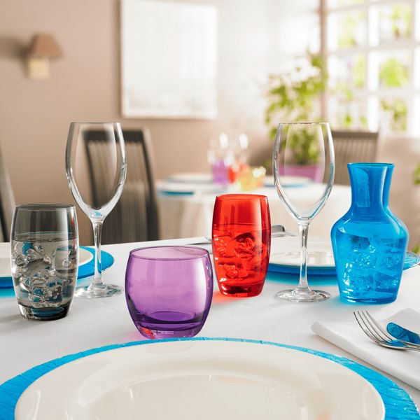 J8493 Склянка висока 350 мл серія "Salto color studio" червона