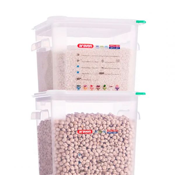 11852 Контейнер квадратний для зберігання з кришкою 195x195xh190  мм з поліпропілену, 4 л