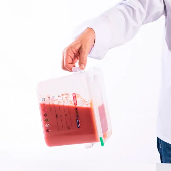 11852 Контейнер квадратний для зберігання з кришкою 195x195xh190  мм з поліпропілену, 4 л