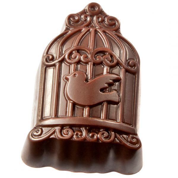 1785 CW Форма для шоколаду "Пташина клітка" 34,5x26 мм h 18 мм, 3x7 шт./ 11 г