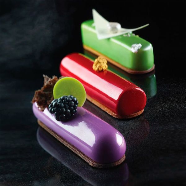 CYLINDRE 75 Форма силіконова для еклерів 126 x27  h 27 мм 76 мл x 10 = 760 мл + каттер + 10 подложек