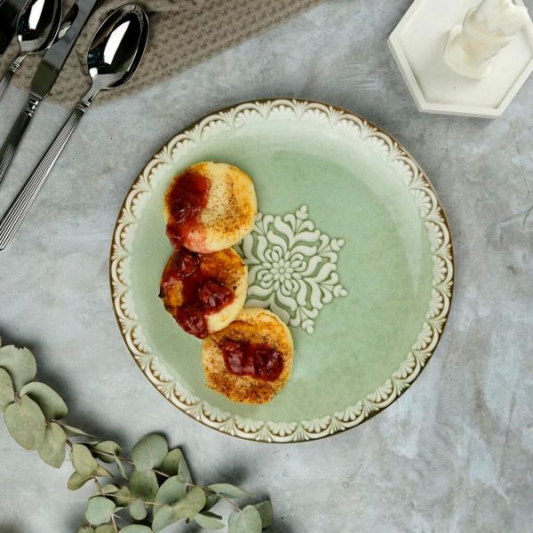 TN-RM-ZT-30-DZ Тарілка кругла 30 см, декор Rome, серія "Tinta"