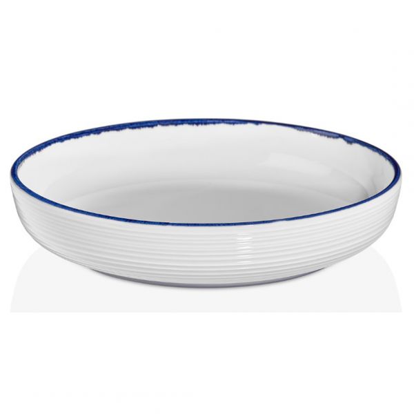 HL-NBL-CP-26-CK Тарілка глибока 26 см (1750 мл), декор "Navy Blue", серія "Helix"