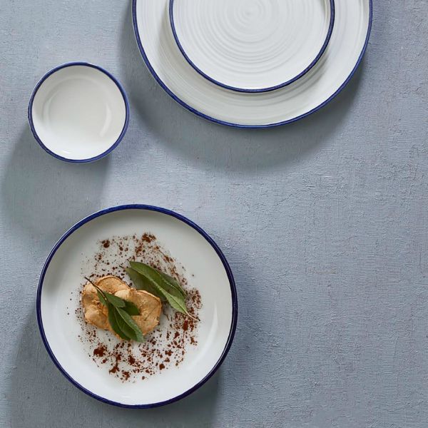 HL-NBL-CP-26-CK Тарілка глибока 26 см (1750 мл), декор "Navy Blue", серія "Helix"