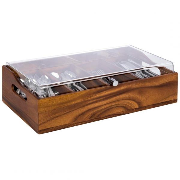 11949 Ящик для столових приборів дерев'яний з кришкою