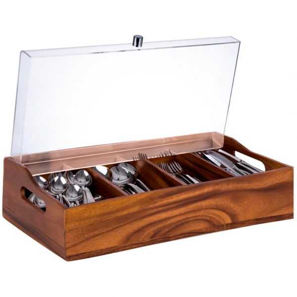 11949 Ящик для столових приборів дерев'яний з кришкою
