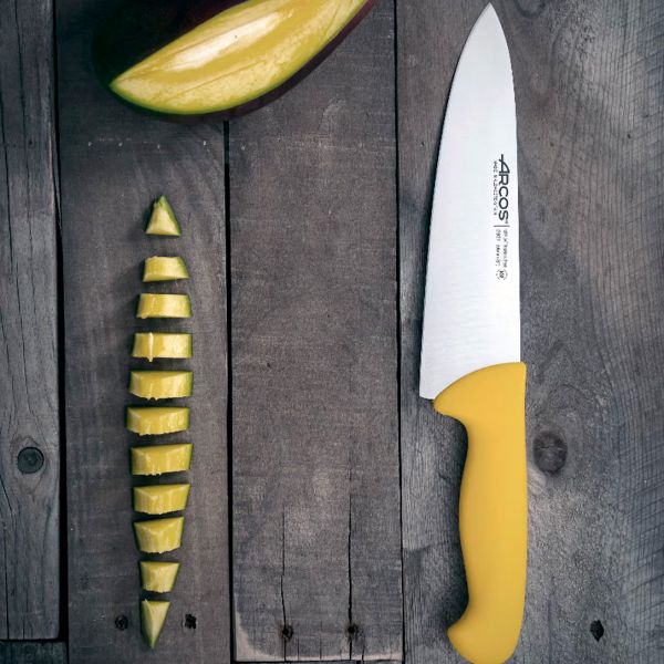 292100 Ніж кухарський 200 мм серія "2900" жовтий