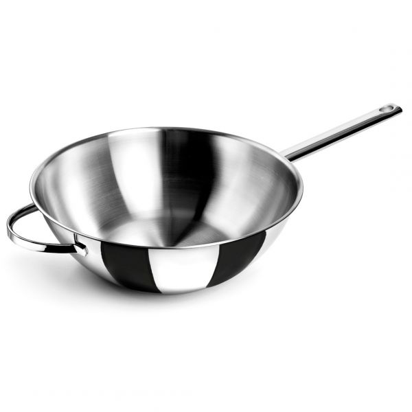 79830 Сковорода WOK н/ж з "сендвіч" дном, d-30 см, серія "Belly"