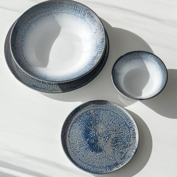 OPT1415-T0014 Салатник круглий d 15 см серія "Optimo" декор "Shell Blue"