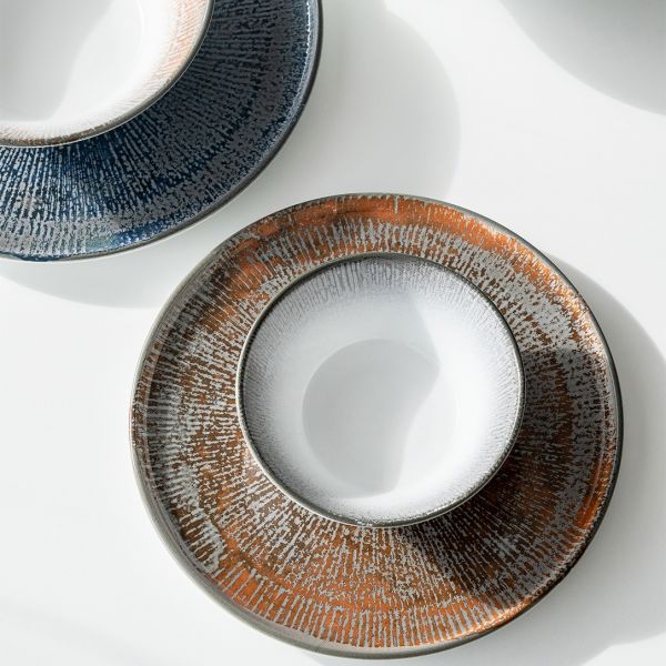 OPT2126-T0016 Тарілка кругла 26 см серія "Optimo" декор "Shell Brown"