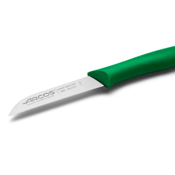 188421 Ніж для чищення 80 мм зелений серія "Nova"